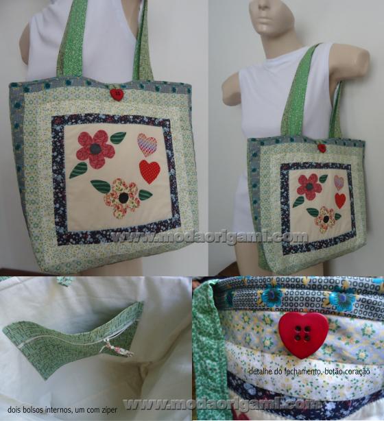 bolsa patchwork floral