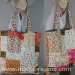 bolsa patchwork botao